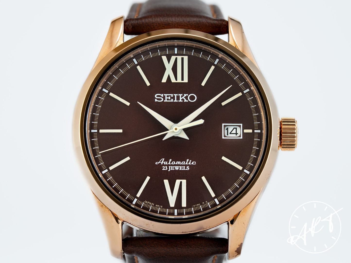 Seiko Presage Chocolate Dial RG Plated & SS Auto 300 Pcs Ltd Watch SARX008 w/ BP