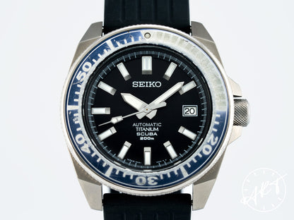 Seiko Prospex Black Dial “Black Samurai” Titanium Automatic Diver Watch SBDA001