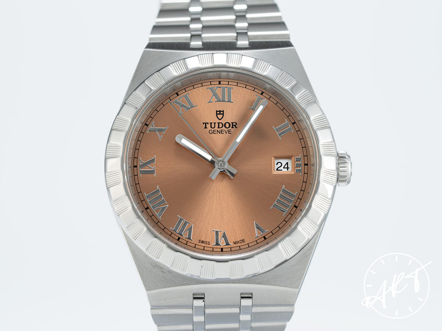 Tudor Royal Salmon Dial Stainless Steel Automatic Watch 28500 in FULL SET