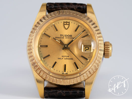 1989 Tudor Princess Oysterdate Gold Gold Plated & SS Auto Ladies Watch 92411N