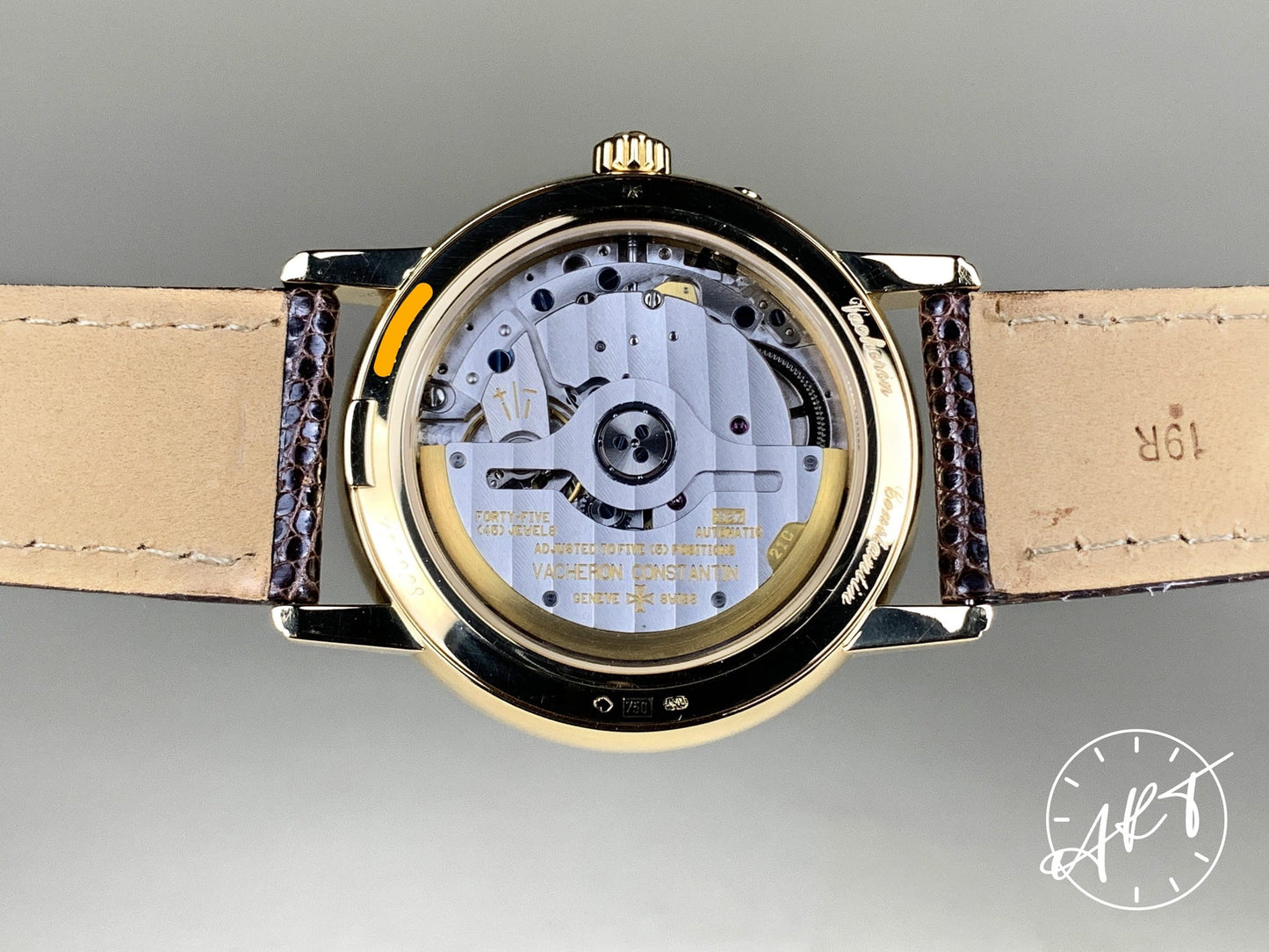 Vacheron Constantin Patrimony Black Dial 18K Gold Automatic Watch 47200 w/ Box