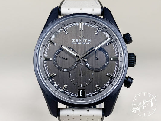 Zenith Chronomaster Cal 400 B Gray Dial Ceramic Auto Range Rover SE Watch w/ B&P
