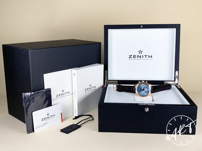 Zenith El Primero Chronograph ICE BLUE Dial 18K RG Auto 50 Pcs Ltd Watch w/ B&P